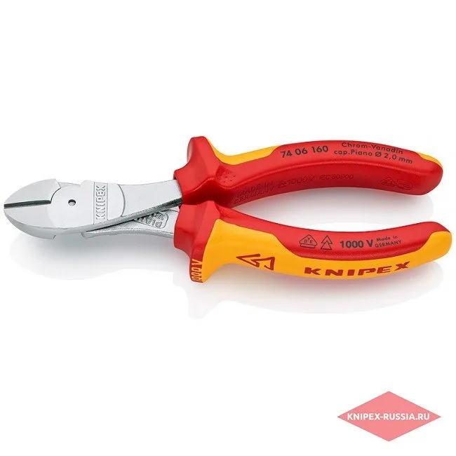 Кусачки боковые особой мощности Knipex KN-7406160 — фото производителя