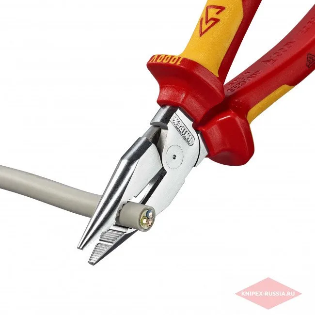 Плоскогубцы комбинированные остроконечные с удлинёнными губками Knipex KN-0826185SB — фото производителя