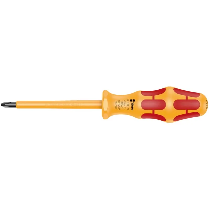 Изолированная отвёртка Kraftform, крестовая Wera 1062 i PH VDE