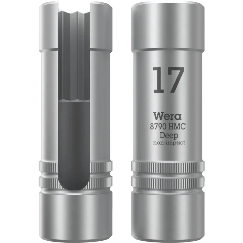 Торцовая головка длинная, с выемкой на хвостовике, 1/2" Wera 8790 HMC Deep
