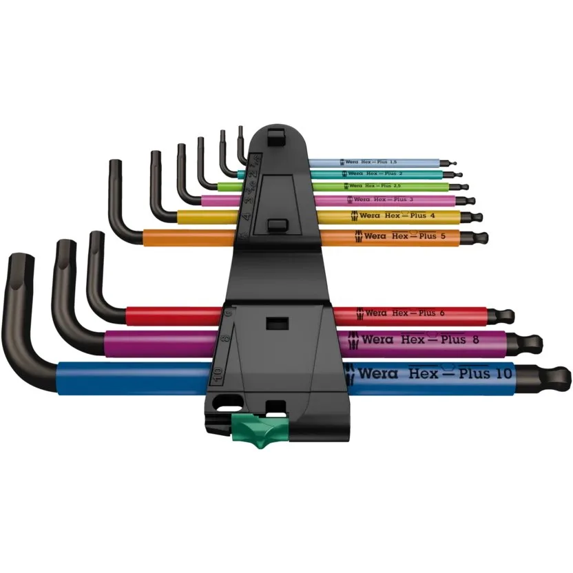 Набор Г-образных ключей, метрических, BlackLaser Wera 950/9 Hex-Plus Multicolour 1 — фото производителя