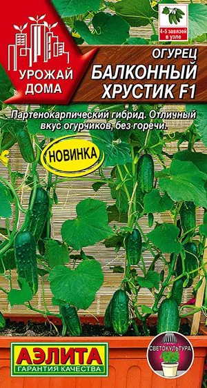 Семена: Огурец Балконный хрустик F1