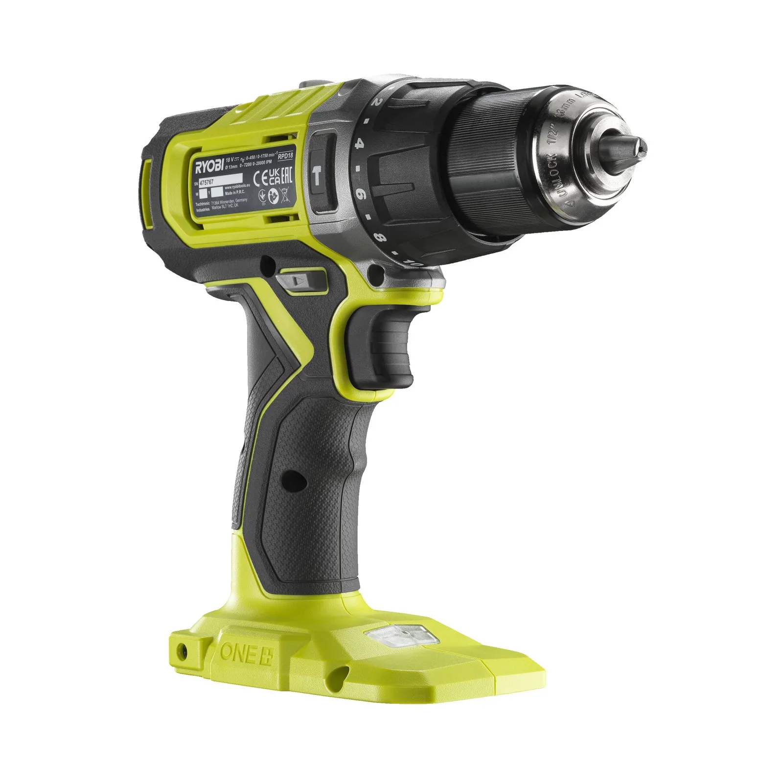 Аккумуляторная ударная дрель Ryobi RPD18-0 — фото производителя