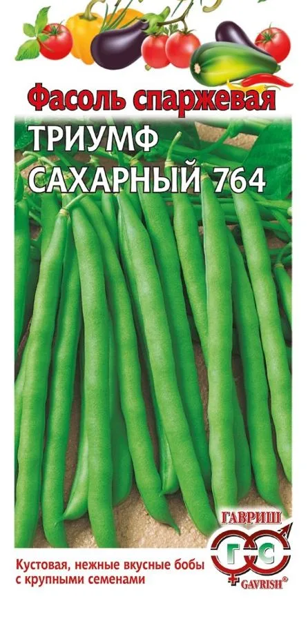Фасоль спаржевая Триумф сахарный 764