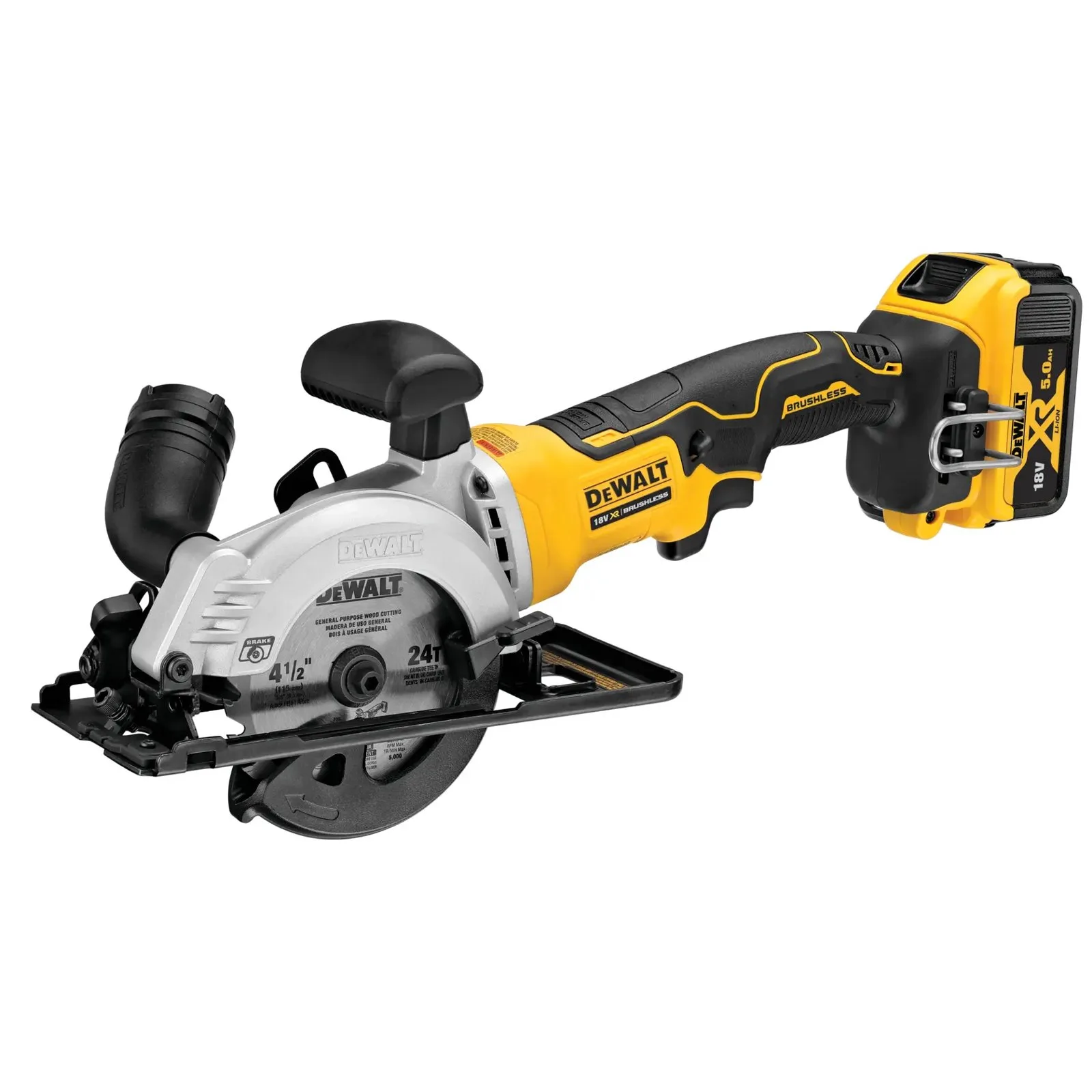 Аккумуляторная дисковая пила DeWalt DCS571P2-GB — фото производителя