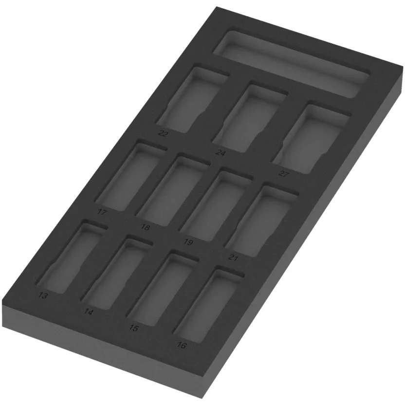 Ложемент Торцовая головка Zyklop C, 1/2", Impaktor Deep набор 1, неукомпплектованный Wera 9825