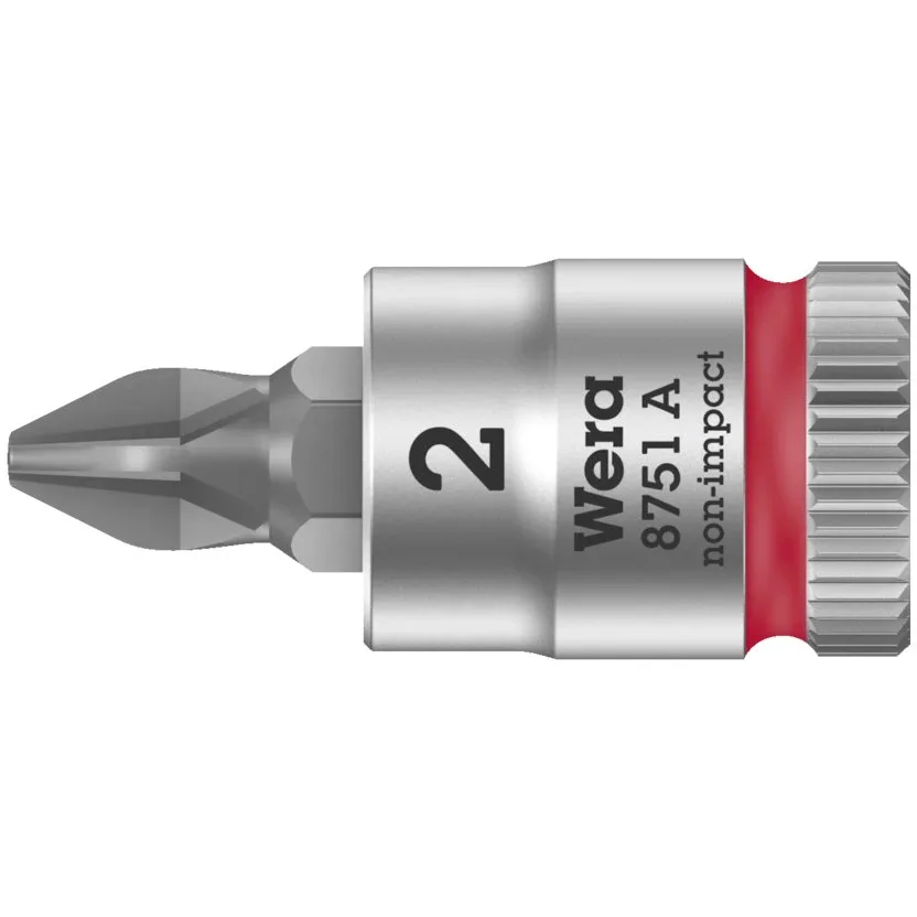 Отверточная головка Zyklop с приводом 1/4" Wera 8751 A Phillips — фото производителя