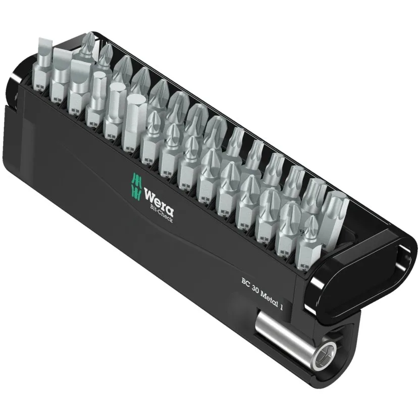 Набор инструментов Wera Bit-Check 30 Metal 1 — фото производителя